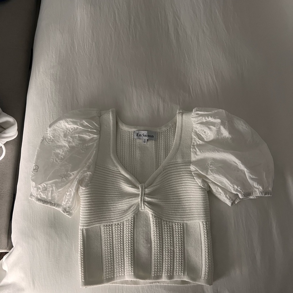 Summer white crop top